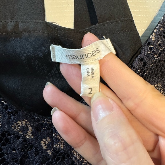 Maurices Midnight Black Lace Top - Picture 3 of 5